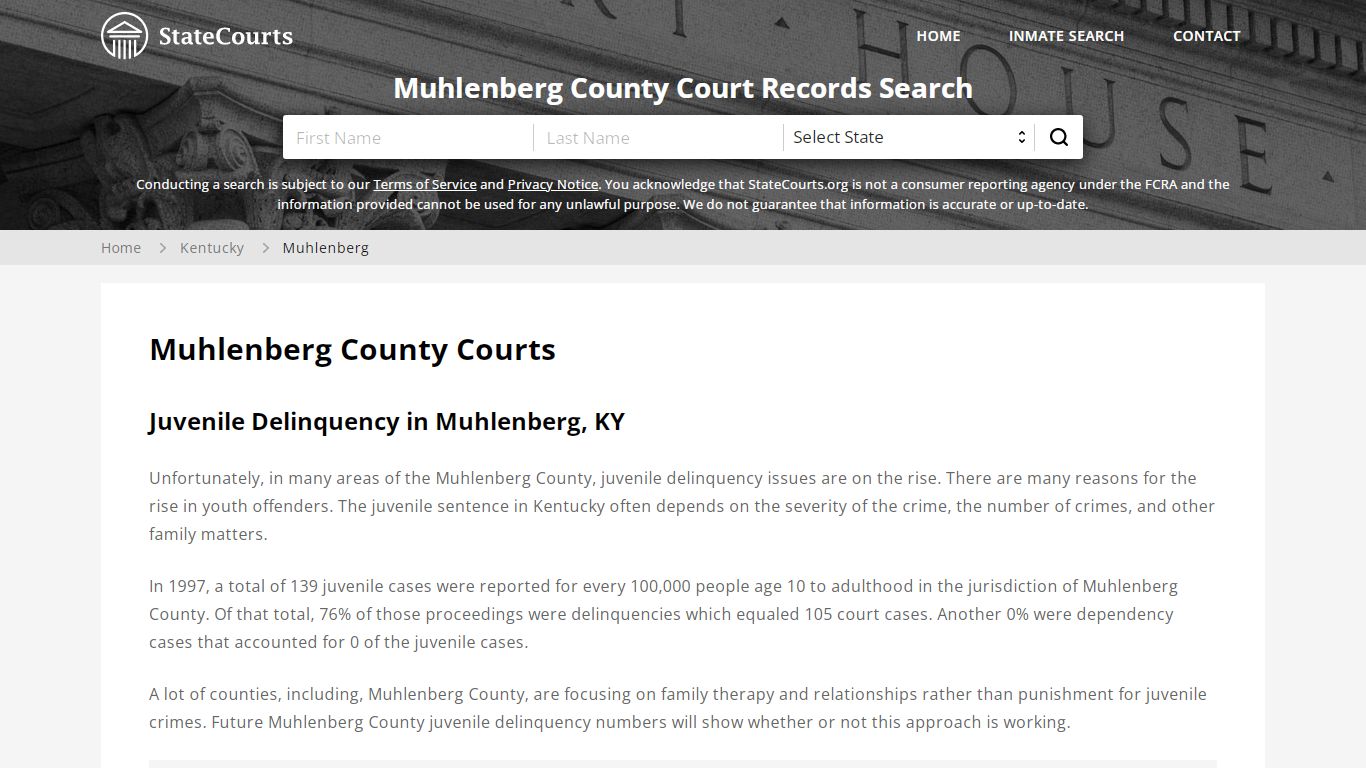 Muhlenberg County, KY Courts - Records & Cases - StateCourts